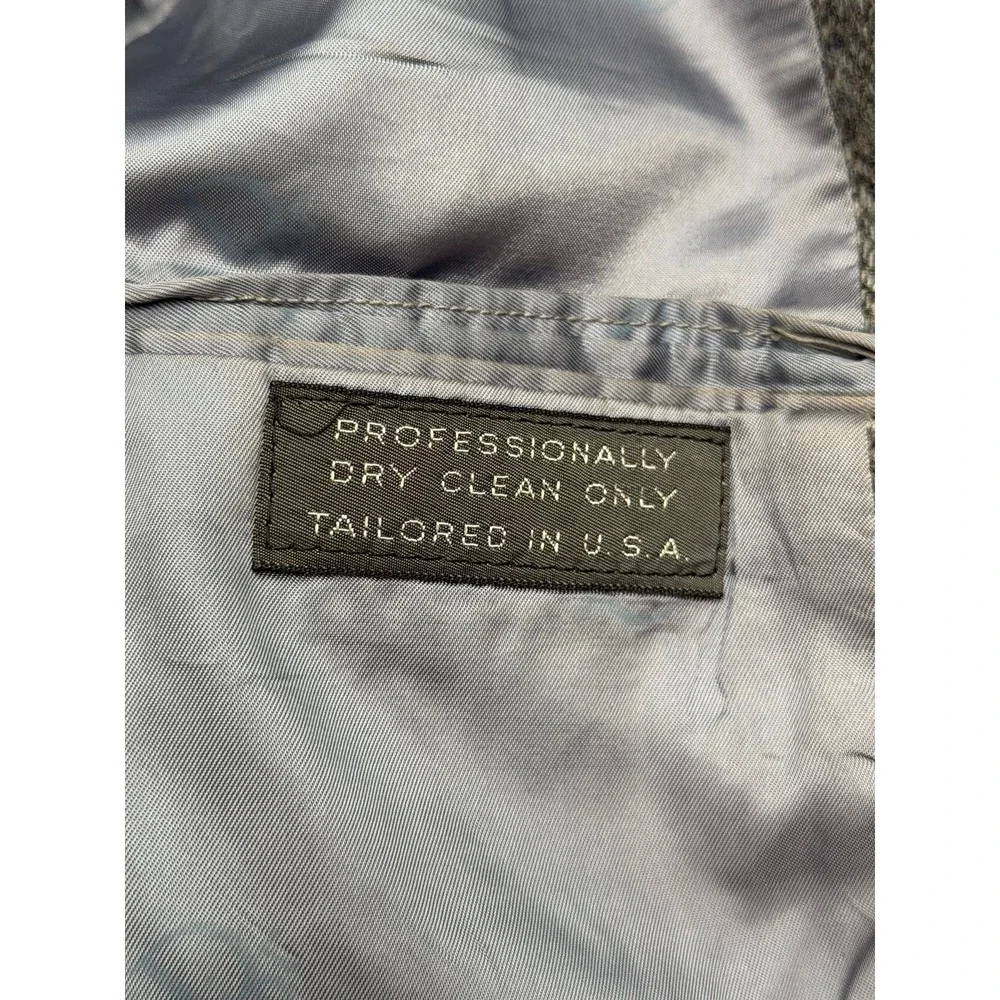 Christian Dior Monsieur Gray Herringbone Virgin Wool Blazer Sport Coat USA